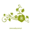 Charming floral sticker 1192 in shades of green, perfect for brightening up a modern interior.