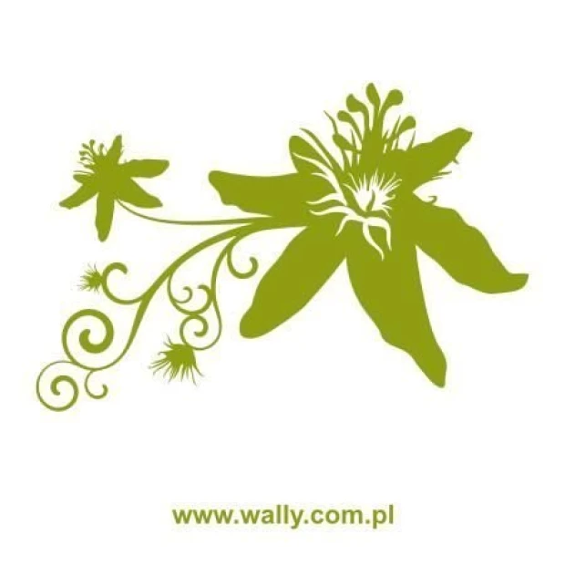 Stylish floral sticker 1194 in shades of green, perfect for refreshing a modern interior.