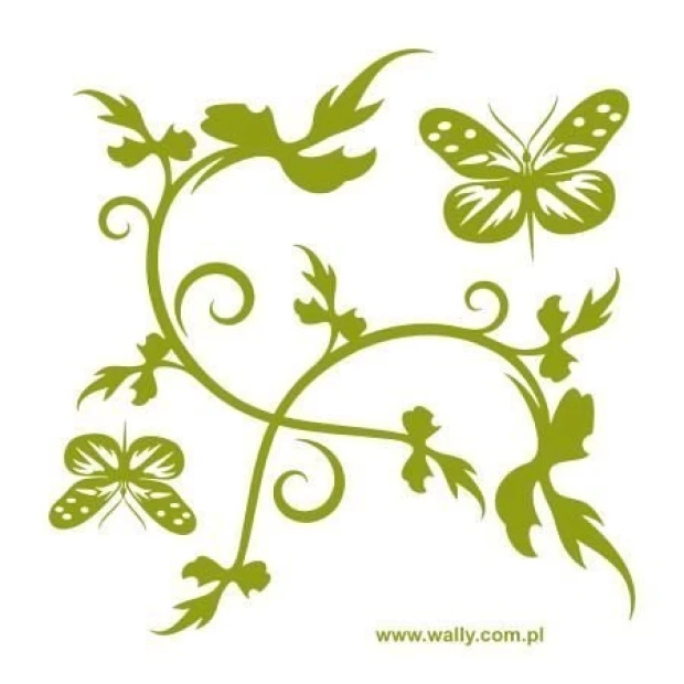 Butterfly sticker 1220 in fresh green shades will beautifully brighten up a modern interior space.
