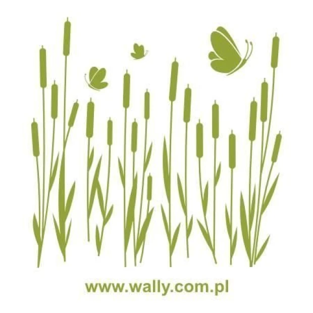 Butterfly sticker in grass 1151, in soft green shades, perfect for brightening up a child\'s room.