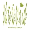 Butterfly sticker in grass 1151, in soft green shades, perfect for brightening up a child\'s room.