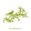 Sticker featuring a delicate bird on a branch, perfect for spring decor in a modern interior.