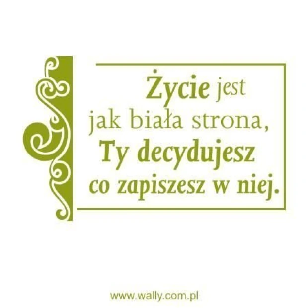 Inspiring wall sticker with a quote in an elegant, classic style, perfect for decorating a cozy space.