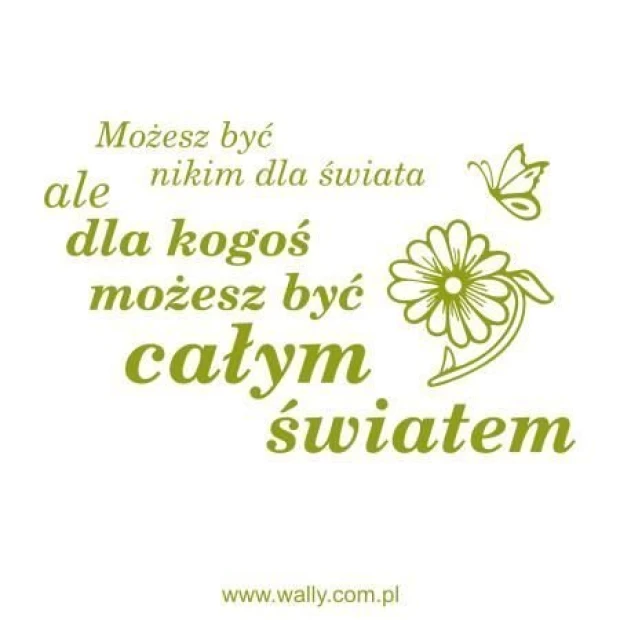 Inspirational quote sticker 1255 with delicate plant motifs, perfect for a cozy interior.