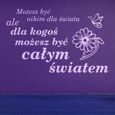 Boho-style wall sticker 1255 adds a cozy vibe to a purple wall, perfect for any space.
