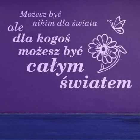 Boho-style wall sticker 1255 adds a cozy vibe to a purple wall, perfect for any space.