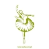 Elegant minimalist dancer sticker, perfect for modern interiors or a youth room.