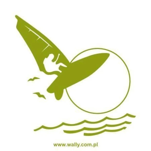 Dynamic windsurfing sticker, perfect for a modern youth room, adding energy and style.