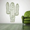Stylish cactus sticker in a minimalist interior, perfect for a modern living room or youth room.