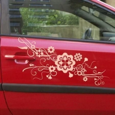 Stylish flower sticker 1191, perfect for car decoration, adding elegance and charm to any vehicle.