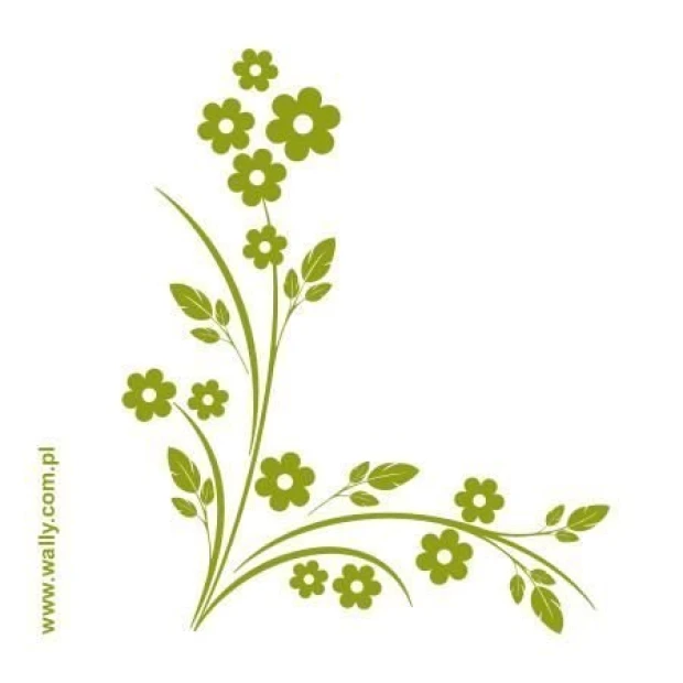 Charming floral sticker 1228, perfect for brightening up a boho-style space.