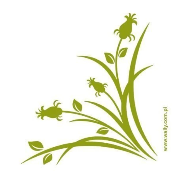 Elegant poppy-themed sticker, perfect for decorating a modern interior or cozy bedroom.