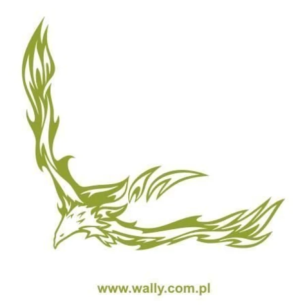 Stylish green eagle sticker, perfect for modern interiors, adding character and energy.