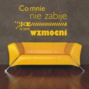 Sentimental sticker with a motivational quote in a modern living room, perfect for highlighting energy.