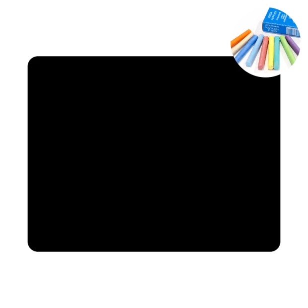 Chalk sticker 017 with rounded corners, perfect for creative decor in a child\'s room.