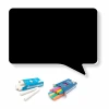 Stylish chalkboard 018 in speech bubble shape, perfect for a modern office or children\'s room.