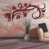 Elegant Chinese sticker 09 in warm shades on the wall of a cozy living room, adding charm and style.
