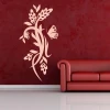 Elegant Chinese sticker 87 in soft pastels, perfect for a modern living room with red accents.