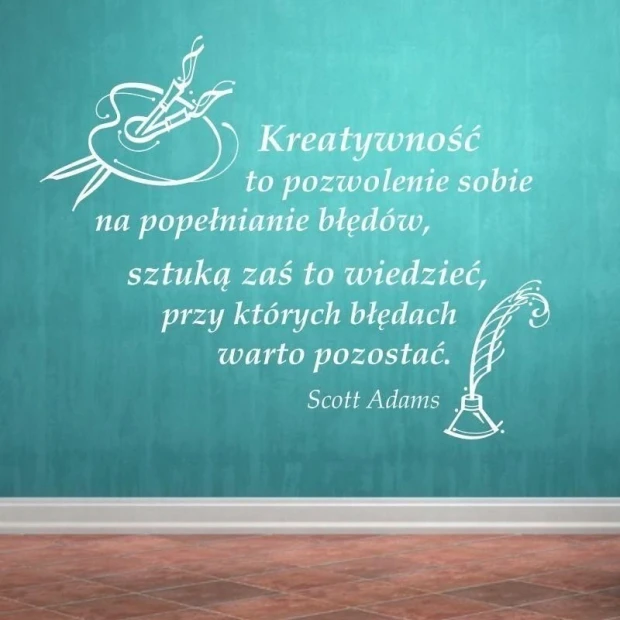Creative quote sticker 1251 in a modern living room, inspiring creativity and reflection.