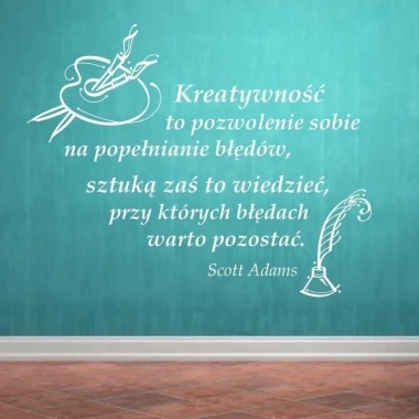 Creative quote sticker 1251 in a modern living room, inspiring creativity and reflection.