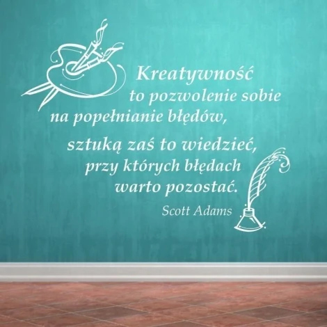 Creative quote sticker 1251 in a modern living room, inspiring creativity and reflection.