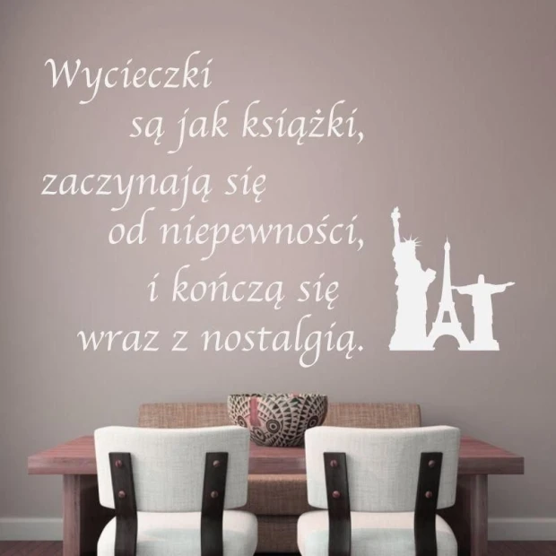 Inspiring sticker with a motivational quote, perfect for a modern living room in muted tones.
