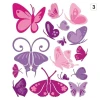 Multicolored butterfly sticker perfect for a child\'s room, adding a joyful touch in pastel colors.