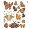 Multicolored butterflies in warm shades of brown and beige, perfect for decorating a child\'s room or nursery.