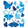 Multicolored butterfly stickers 1306 in shades of blue, perfect for brightening up a child\'s room.