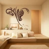 Elegant Chinese painting template 32 adds an artistic touch to a modern living room.
