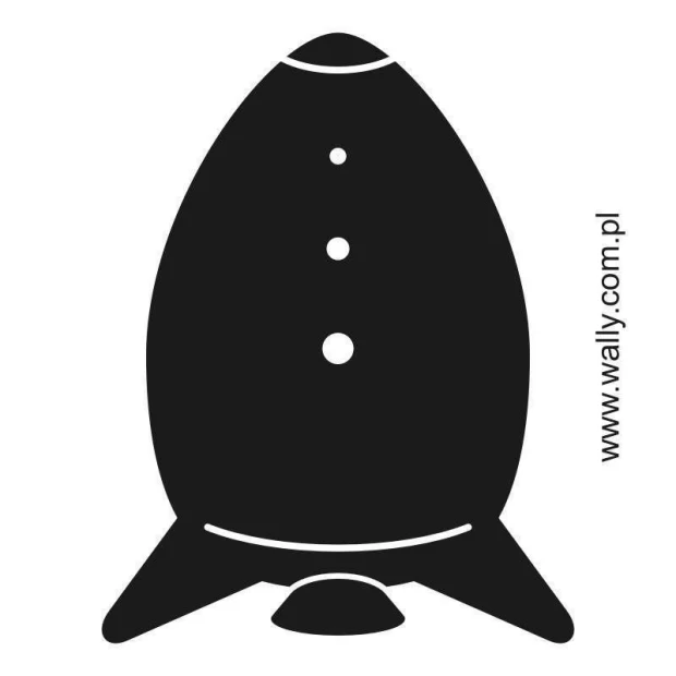 Stylish chalkboard rocket sticker, perfect for a child\'s room, adding creativity and fun.