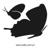 Stylish chalk sticker with butterflies, perfect for decorating a child\'s room or creative space.