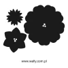 Minimalist floral chalk stickers 023, perfect for decorating a child\'s room.