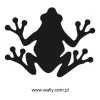 Charming chalkboard frog sticker in a minimalist style, perfect for a child\'s room or creative space.