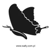 Elegant butterfly in a minimalist style, perfect for wall decoration in a modern interior.