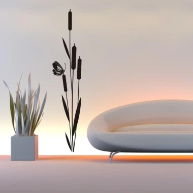 Elegant Japanese sticker 02 in a minimalist interior, enhancing the charm of a modern living room.