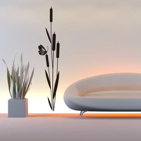 Elegant Japanese sticker 02 in a minimalist interior, enhancing the charm of a modern living room.