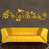 Stylish Japanese sticker in vibrant yellow, perfect for a modern living room, adding a fresh touch.