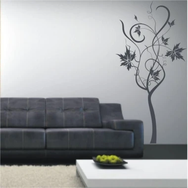 Elegant tree-shaped sticker, perfect for a modern living room, adding character to minimalism.