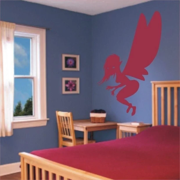 Burgundy magical elf 0861, perfect for a cozy bedroom, adding charm and a touch of fantasy.
