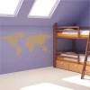 Stylish world map sticker in pastel shades, perfect for a cozy children\'s room.