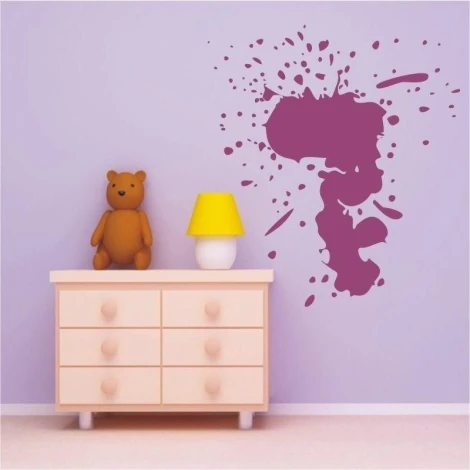 Kleks 03 in a pastel purple shade, perfect for a cozy children\'s room as a creative decor piece.