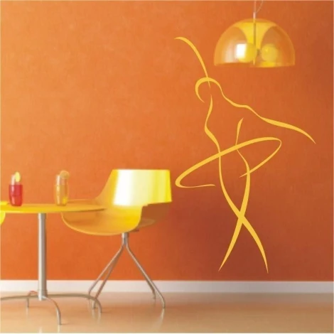Stylish lady 39 sticker in a minimalist design, perfect for a modern kitchen with vibrant colors.