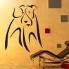 Stylish dog sticker 1274 in a modern interior, perfect for brightening up your living room or bedroom.
