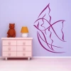 Stylish fish painting template 1270 in pastel purple, perfect for a cozy child\'s room.