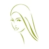 Elegant minimalist female face sticker, perfect for modern interiors.