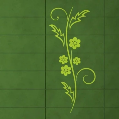 Stylish flower sticker 1227 in a spring green shade, perfect for refreshing a modern kitchen.