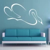 Elegant swan painting template 1283, perfect for a modern living room, adding lightness and harmony.