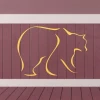 Minimalist bear design, perfect for a cozy children\'s room, in a warm yellow color.