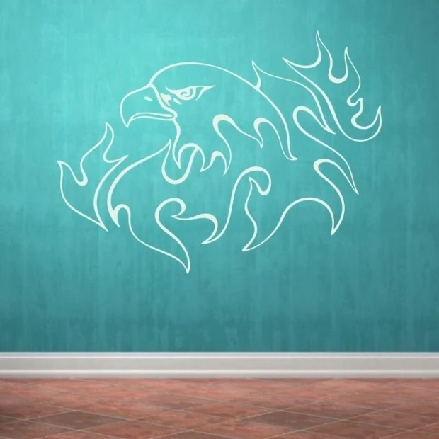 Eagle painting stencil 1203 - Features a graphic design of an eagle with dynamic, flowing lines.